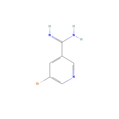 5-bromopyridine-3-carboximidamide (CAS: 345591-93-7) - Chemical Structure and Molecular Formula 