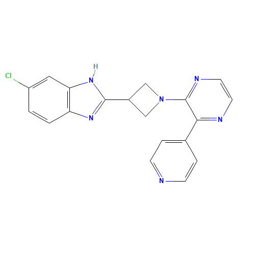 6-chloro-2-[1-(3-pyridin-4-ylpyrazin-2-yl)azetidin-3-yl]-1H-benzimidazole (CAS: 1350354-73-2) - Related Chemical Product