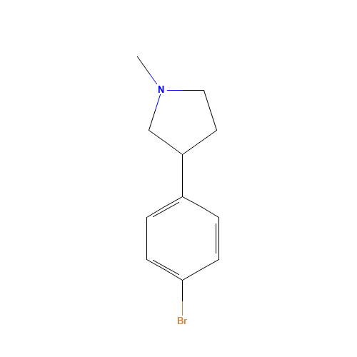 3-(4-bromophenyl)-1-methylpyrrolidine (CAS: 1088410-99-4) - Chemical Structure and Molecular Formula 