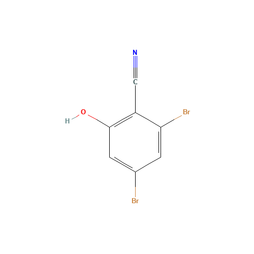2,4-dibromo-6-hydroxybenzonitrile (CAS: 73289-86-8) - Chemical Structure and Molecular Formula 