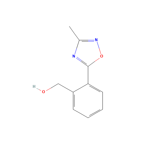 [2-(3-methyl-1,2,4-oxadiazol-5-yl)phenyl]methanol (CAS: 879896-55-6) - Chemical Structure and Molecular Formula 