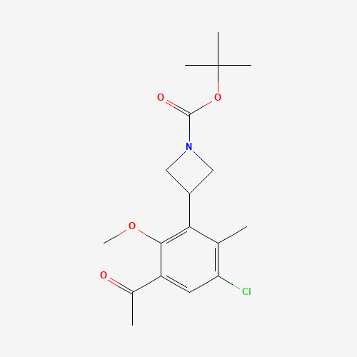 tert-butyl 3-(3-acetyl-5-chloro-2-methoxy-6-methylphenyl)azetidine-1-carboxylate (CAS: 1382996-71-5) - Related Chemical Product