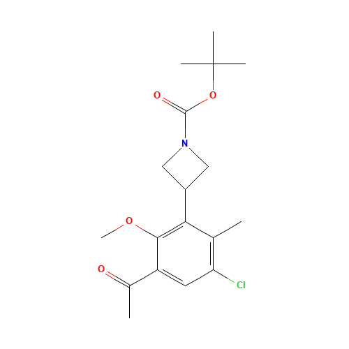tert-butyl 3-(3-acetyl-5-chloro-2-methoxy-6-methylphenyl)azetidine-1-carboxylate (CAS: 1382996-71-5) - Related Chemical Product