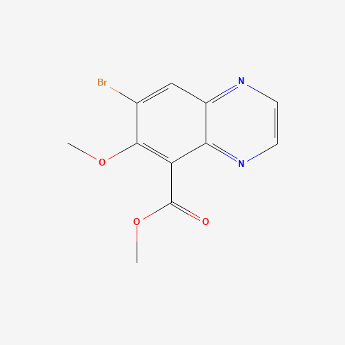 methyl 7-bromo-6-methoxyquinoxaline-5-carboxylate (CAS: 1160682-53-0) - Chemical Structure and Molecular Formula 