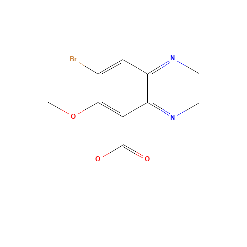 methyl 7-bromo-6-methoxyquinoxaline-5-carboxylate (CAS: 1160682-53-0) - Chemical Structure and Molecular Formula 