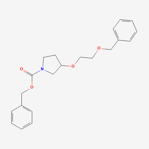 benzyl 3-(2-phenylmethoxyethoxy)pyrrolidine-1-carboxylate (CAS: 1404531-44-7) - Chemical Structure and Molecular Formula 