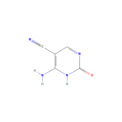 6-amino-2-oxo-1H-pyrimidine-5-carbonitrile (CAS: 16462-28-5) - Chemical Structure and Molecular Formula 