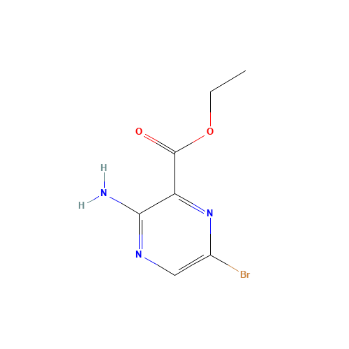 ethyl 3-amino-6-bromopyrazine-2-carboxylate (CAS: 612835-51-5) - Chemical Structure and Molecular Formula 
