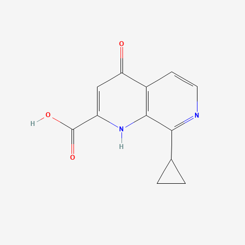 8-cyclopropyl-4-oxo-1H-1,7-naphthyridine-2-carboxylic acid (CAS: 921761-28-6) - Chemical Structure and Molecular Formula 