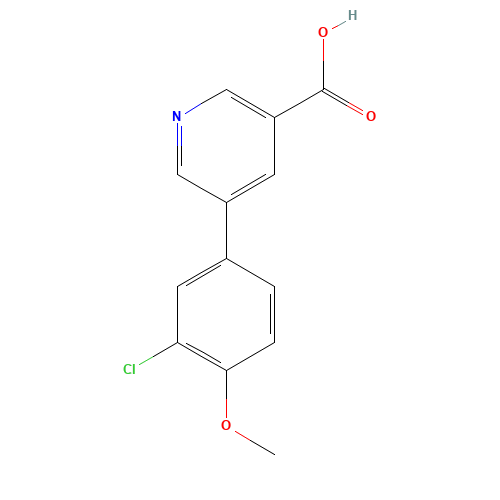 5-(3-chloro-4-methoxyphenyl)pyridine-3-carboxylic acid (CAS: 1261960-17-1) - Chemical Structure and Molecular Formula 