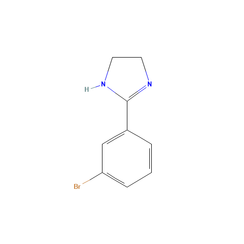 2-(3-bromophenyl)-4,5-dihydro-1H-imidazole (CAS: 314240-82-9) - Chemical Structure and Molecular Formula 