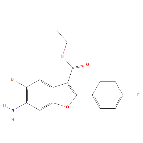 ethyl 6-amino-5-bromo-2-(4-fluorophenyl)-1-benzofuran-3-carboxylate (CAS: 1333340-15-0) - Related Chemical Product