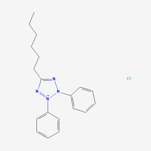 5-hexyl-2,3-diphenyltetrazol-2-ium;chloride (CAS: 99077-15-3) - Chemical Structure and Molecular Formula 