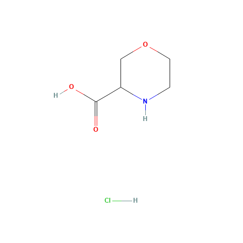 morpholine-3-carboxylic acid;hydrochloride (CAS: 66937-99-3) - Chemical Structure and Molecular Formula 