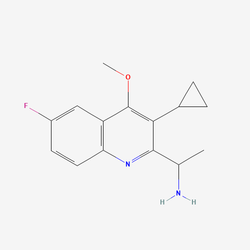 1-(3-cyclopropyl-6-fluoro-4-methoxyquinolin-2-yl)ethanamine (CAS: 1353867-28-3) - Related Chemical Product