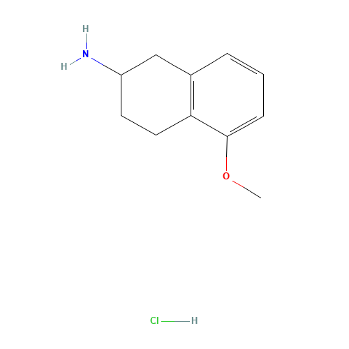 5-methoxy-1,2,3,4-tetrahydronaphthalen-2-amine;hydrochloride (CAS: 3880-88-4) - Chemical Structure and Molecular Formula 
