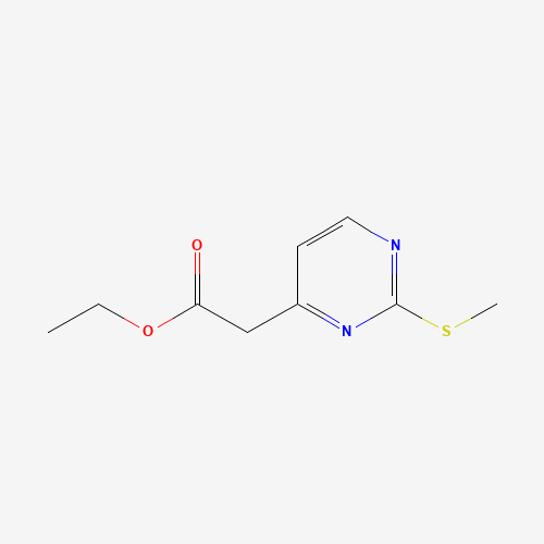 ethyl 2-(2-methylsulfanylpyrimidin-4-yl)acetate (CAS: 582309-12-4) - Chemical Structure and Molecular Formula 
