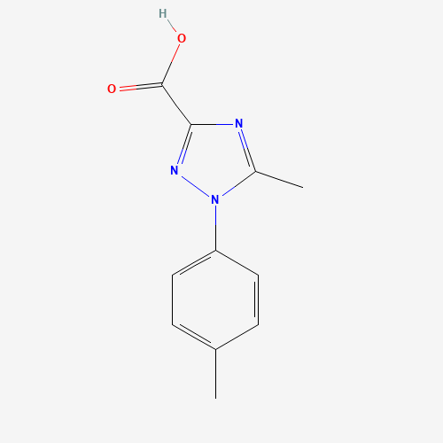 5-methyl-1-(4-methylphenyl)-1,2,4-triazole-3-carboxylic acid (CAS: 103058-74-8) - Chemical Structure and Molecular Formula 