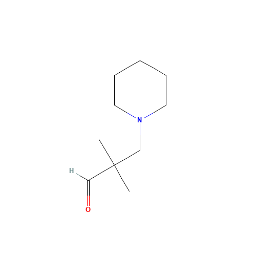 2,2-dimethyl-3-piperidin-1-ylpropanal (CAS: 37591-27-8) - Chemical Structure and Molecular Formula 