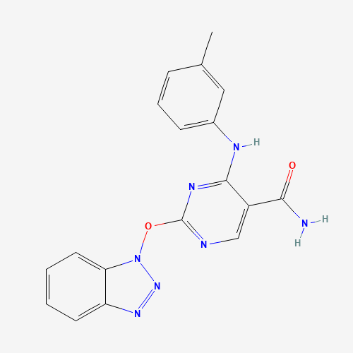 2-(benzotriazol-1-yloxy)-4-(3-methylanilino)pyrimidine-5-carboxamide (CAS: 227449-48-1) - Related Chemical Product