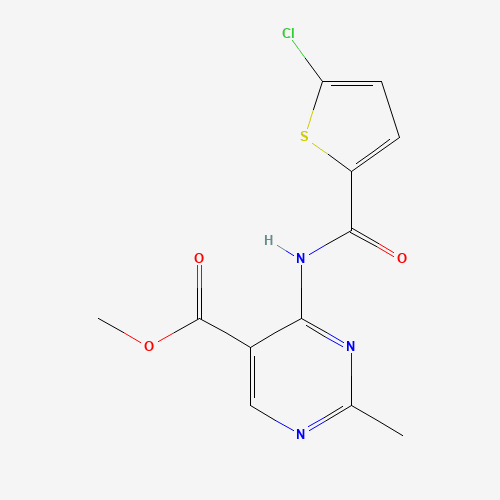 methyl 4-[(5-chlorothiophene-2-carbonyl)amino]-2-methylpyrimidine-5-carboxylate (CAS: 929214-71-1) - Chemical Structure and Molecular Formula 