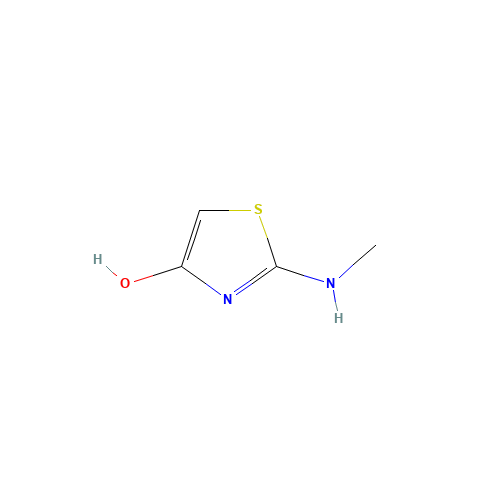 2-(methylamino)-1,3-thiazol-4-ol (CAS: 533885-26-6) - Chemical Structure and Molecular Formula 