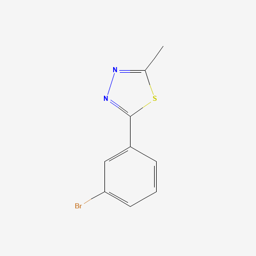 2-(3-bromophenyl)-5-methyl-1,3,4-thiadiazole (CAS: 173406-59-2) - Chemical Structure and Molecular Formula 