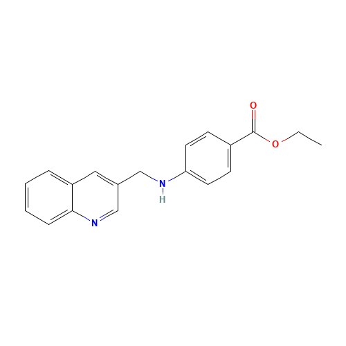 ethyl 4-(quinolin-3-ylmethylamino)benzoate (CAS: 25927-76-8) - Chemical Structure and Molecular Formula 