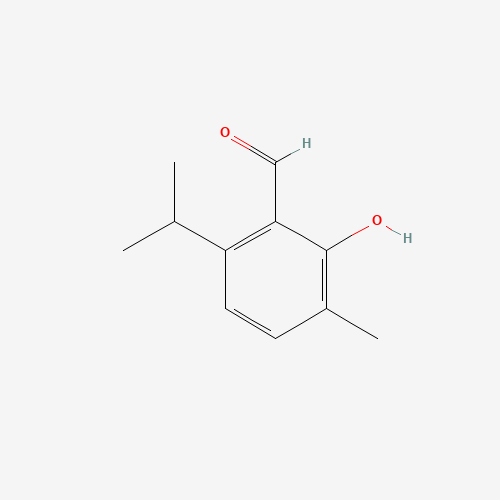 2-hydroxy-3-methyl-6-propan-2-ylbenzaldehyde (CAS: 1665-99-2) - Chemical Structure and Molecular Formula 