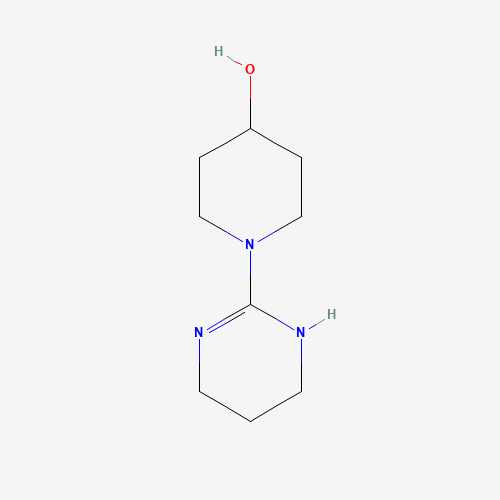 1-(1,4,5,6-tetrahydropyrimidin-2-yl)piperidin-4-ol (CAS: 1001399-07-0) - Chemical Structure and Molecular Formula 
