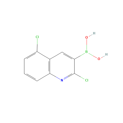 (2,5-dichloroquinolin-3-yl)boronic acid (CAS: 1259520-10-9) - Chemical Structure and Molecular Formula 