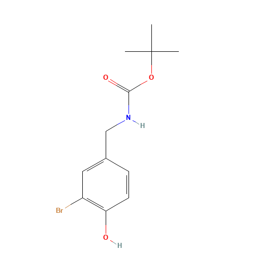 tert-butyl N-[(3-bromo-4-hydroxyphenyl)methyl]carbamate (CAS: 1313042-26-0) - Related Chemical Product