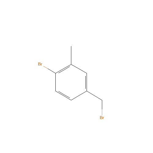 1-bromo-4-(bromomethyl)-2-methylbenzene (CAS: 27561-51-9) - Chemical Structure and Molecular Formula 