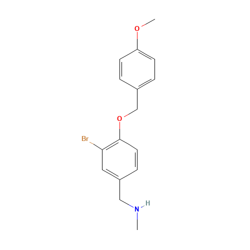 1-[3-bromo-4-[(4-methoxyphenyl)methoxy]phenyl]-N-methylmethanamine (CAS: 1242846-76-9) - Related Chemical Product