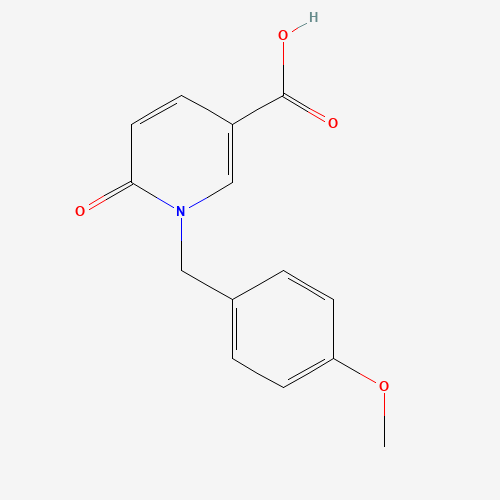 1-[(4-methoxyphenyl)methyl]-6-oxopyridine-3-carboxylic acid (CAS: 412322-03-3) - Chemical Structure and Molecular Formula 
