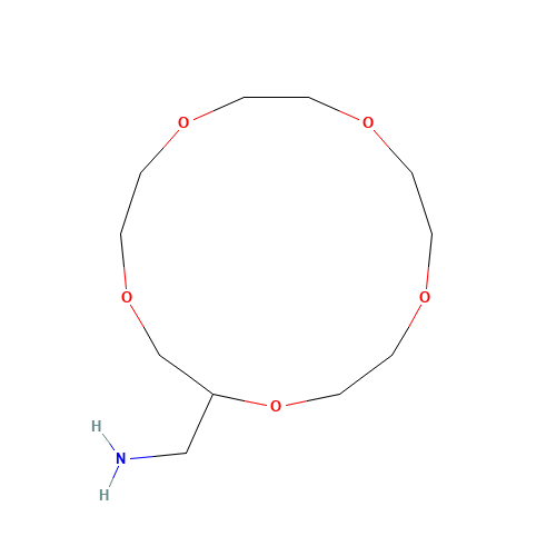 1,4,7,10,13-pentaoxacyclopentadec-2-ylmethanamine (CAS: 83585-56-2) - Chemical Structure and Molecular Formula 
