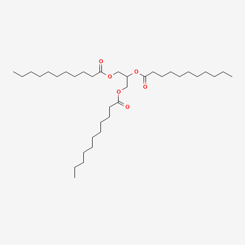 2,3-di(undecanoyloxy)propyl undecanoate (CAS: 13552-80-2) - Chemical Structure and Molecular Formula 