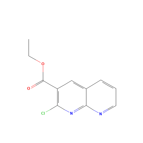 ethyl 2-chloro-1,8-naphthyridine-3-carboxylate (CAS: 132209-79-1) - Chemical Structure and Molecular Formula 