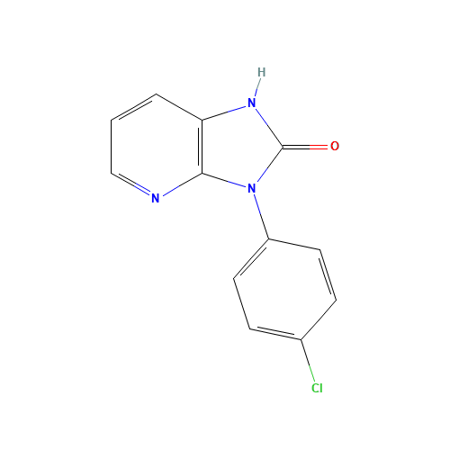 3-(4-chlorophenyl)-1H-imidazo[4,5-b]pyridin-2-one (CAS: 61963-00-6) - Chemical Structure and Molecular Formula 