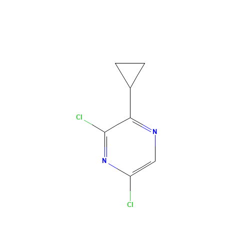 3,5-dichloro-2-cyclopropylpyrazine (CAS: 1448241-45-9) - Chemical Structure and Molecular Formula 