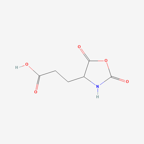 3-(2,5-dioxo-1,3-oxazolidin-4-yl)propanoic acid (CAS: 3981-39-3) - Chemical Structure and Molecular Formula 