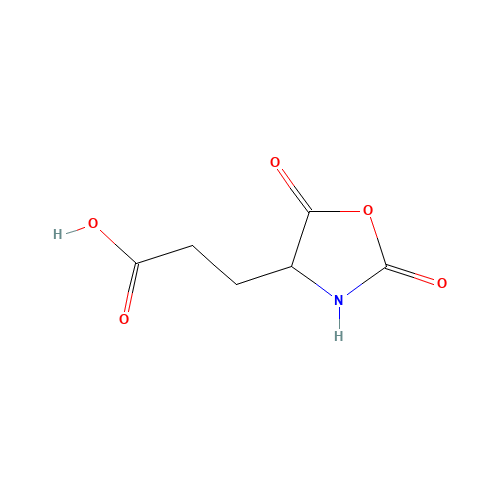 3-(2,5-dioxo-1,3-oxazolidin-4-yl)propanoic acid (CAS: 3981-39-3) - Chemical Structure and Molecular Formula 