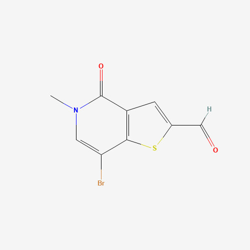 7-bromo-5-methyl-4-oxothieno[3,2-c]pyridine-2-carbaldehyde (CAS: 1610520-29-0) - Chemical Structure and Molecular Formula 