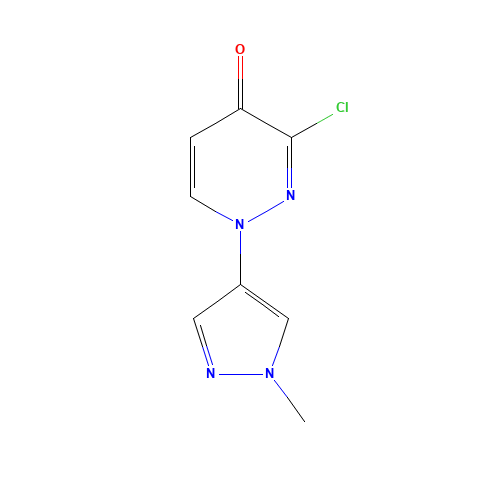 3-chloro-1-(1-methylpyrazol-4-yl)pyridazin-4-one (CAS: 1314395-85-1) - Chemical Structure and Molecular Formula 