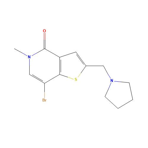 7-bromo-5-methyl-2-(pyrrolidin-1-ylmethyl)thieno[3,2-c]pyridin-4-one (CAS: 1610520-55-2) - Related Chemical Product