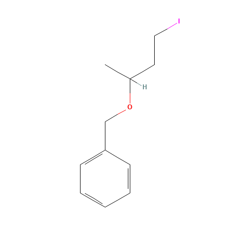 4-iodobutan-2-yloxymethylbenzene (CAS: 90812-70-7) - Chemical Structure and Molecular Formula 