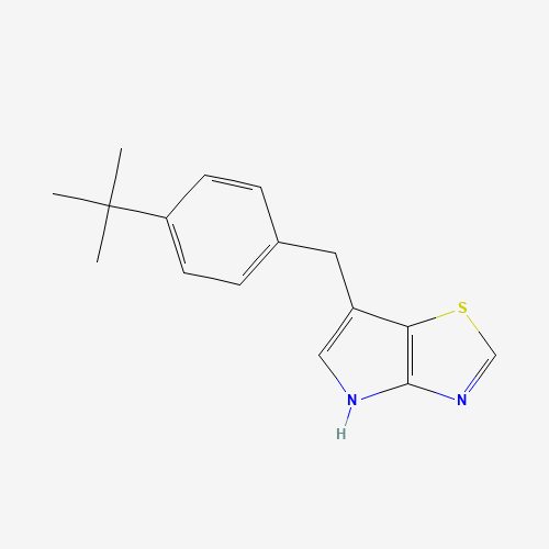 6-[(4-tert-butylphenyl)methyl]-4H-pyrrolo[2,3-d][1,3]thiazole (CAS: 1312363-31-7) - Chemical Structure and Molecular Formula 