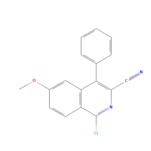 1-chloro-6-methoxy-4-phenylisoquinoline-3-carbonitrile (CAS: 849546-10-7) - Related Chemical Product