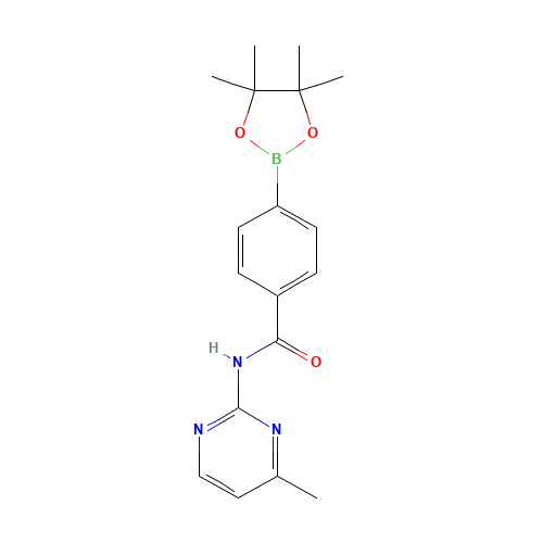 N-(4-methylpyrimidin-2-yl)-4-(4,4,5,5-tetramethyl-1,3,2-dioxaborolan-2-yl)benzamide (CAS: 1419221-35-4) - Chemical Structure and Molecular Formula 