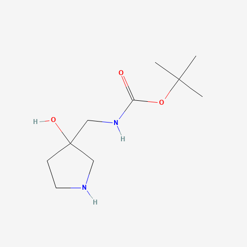 tert-butyl N-[(3-hydroxypyrrolidin-3-yl)methyl]carbamate (CAS: 125033-59-2) - Related Chemical Product